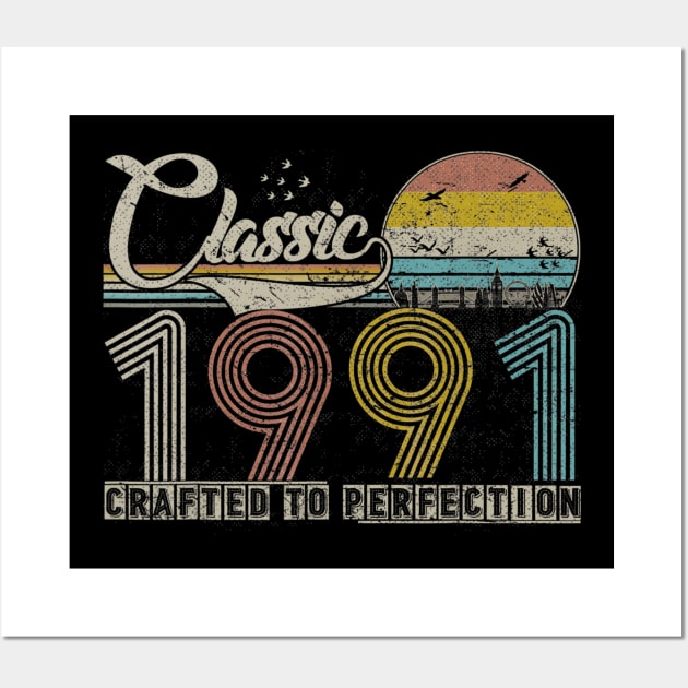 Classic 29th birthday gift for men women Vintage 1991 Wall Art by teudasfemales